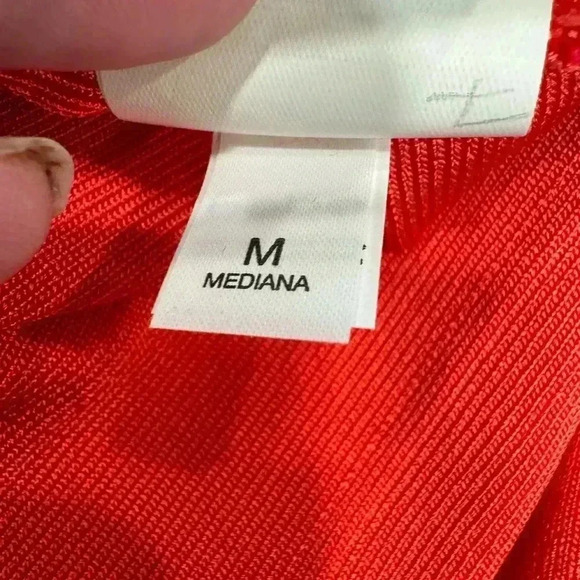 Bebe strapless mini bodycon dress lace up front gold zip up back pink sz med - Picture 12 of 14